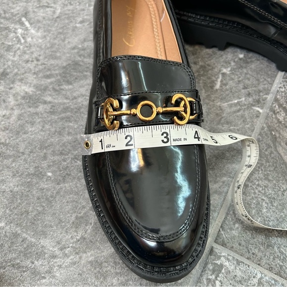 Sam Edelman Circus Black Patent Chunky Loafer Horse Bit Faux Leather Size 9.5 - Picture 12 of 15